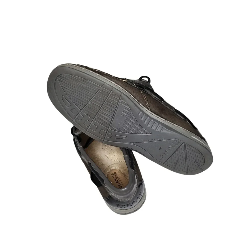 Sperry Top Sider Angelfish Womens 8.5 W Gray Suede Boat Shoes Nautical Loafers